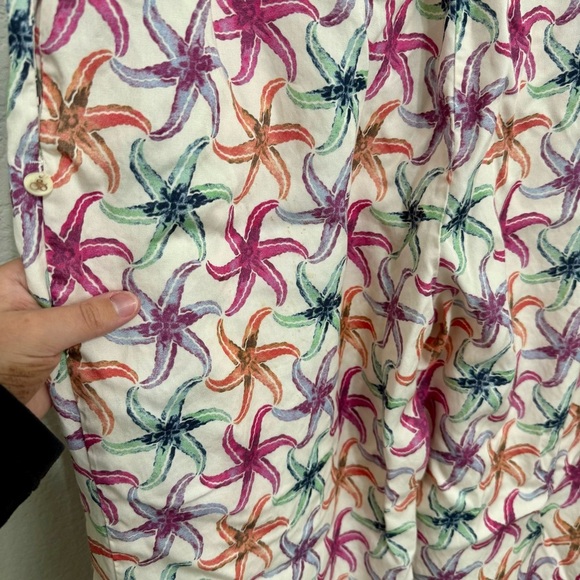 Scotch & Soda Gia Starfish Print Colorful Trouser Pull On Pants Size XL - Picture 12 of 13
